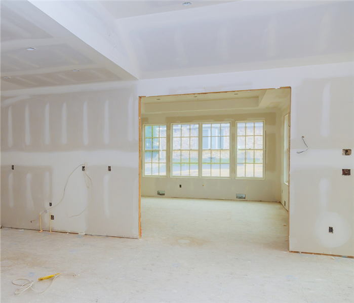 room with just drywall